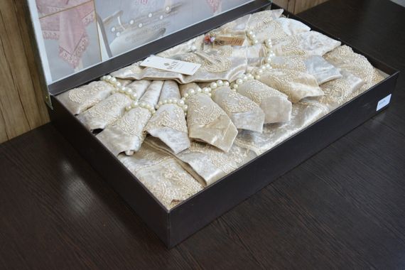 Велюрова скатертина з ранером Selin Aylin Set 160×300+12 серветок Бежева | Зображення 2