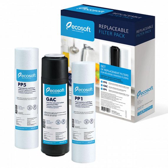 Комплект картриджів Ecosoft 1-2-3 для фільтра зворотного осмосу CPV3ECOSTD | Зображення 3