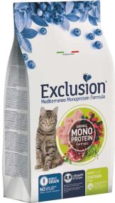 Повнораціонний сухий корм Exclusion Cat Adult Chicken з м’ясом курки для дорослих котів всіх порід 0,3 кг