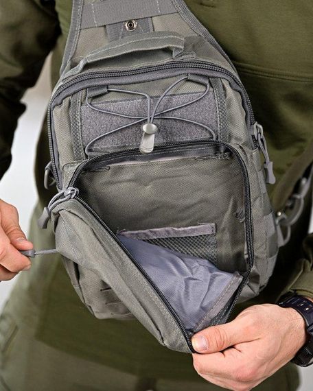 Тактична сумка нагрудна laser grey ПП4626 | Зображення 2