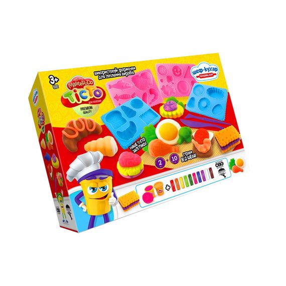 Креативное творчество "Тесто для лепки "Шеф-повар" TMD-17-01U…-04U с формочками Сендвич-бар