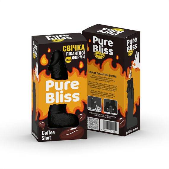 Свічка член Pure Bliss Coffee Shot Black, 18 см | Зображення 6