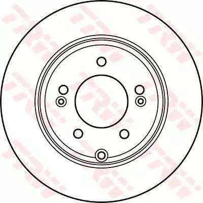 Диск гальмівний (1 шт.) HYUNDAI/KIA Grandeur/Sonata/Optima R D=284mm 05, TRW (DF4980) | Зображення 1