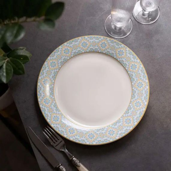 Тарілка сервірувальна порцелянова 26.5 см з орнаментом HP-7-738 | Зображення 1