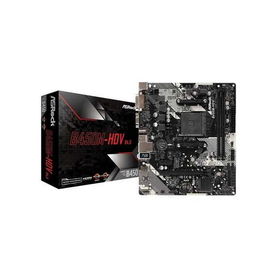 Материнська плата ASRock B450M-HDV R4.0 | Зображення 1