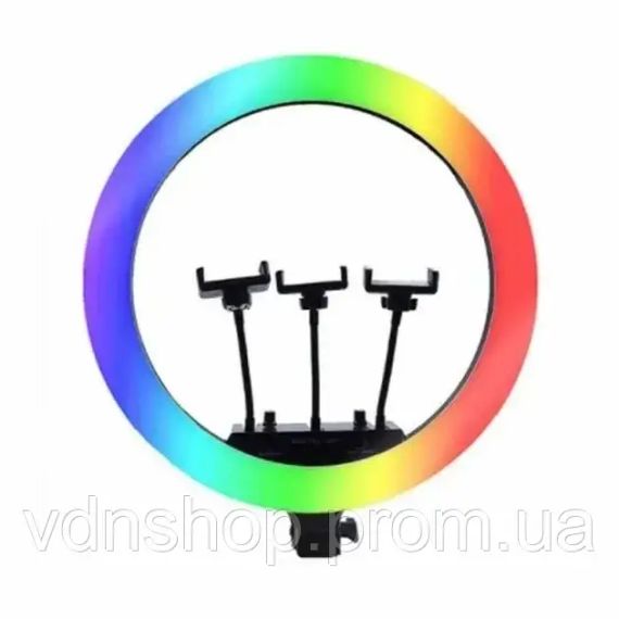 Кільцева LED лампа RGB MJ18 45см 3 кріплення | Зображення 2