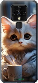 Чохол на Tecno Camon 16 SE CE7j Білий кіт "5646u-2398-2448"