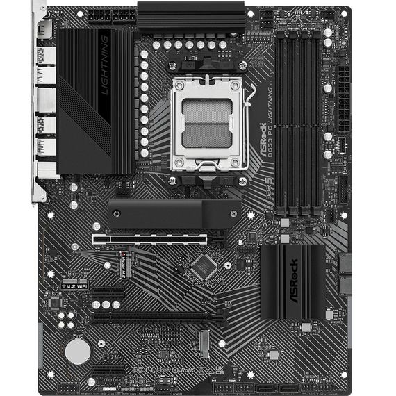 ASRock B650 PG LIGHTNING (AM5/B650, 4*DDR5, 2xPCIex16, HDMI, 4xSATA, 3xM.2, 2.5GLan, 7.1ch, ATX) | Зображення 1