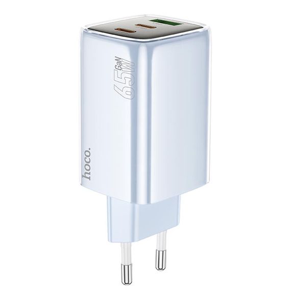 МЗП Hoco N49 Glorious PD65W (1USB-A/2C) Blue | Зображення 2