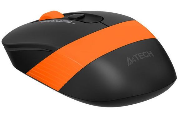 Миша бездротова A4Tech Fstyler FG10 (Orange),  USB, колір чорний+помаранчевий | Зображення 4