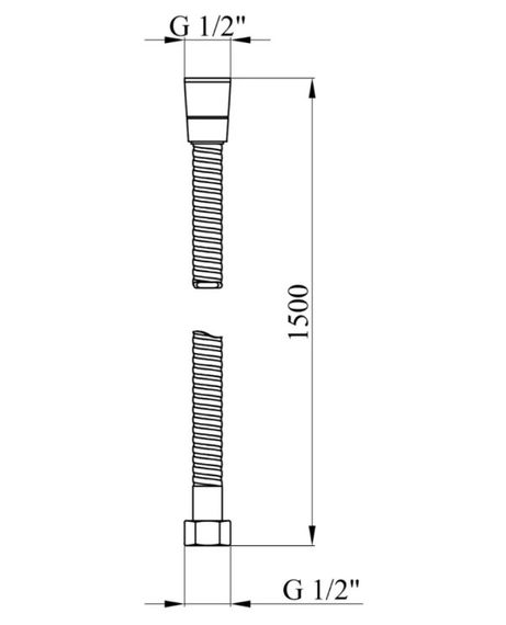 Шланг для душу Kroner KRM - C606 Anti-Twist 150 см (CV016677) | Зображення 1