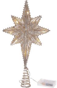 Верхівка для ялинки "Зірочка" 40x20см з LED-підсвічуванням, шампань КОПІЯ