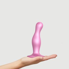 Насадка для страпона Strap-On-Me Dildo Plug Curvy Rose Dragee Metallic M Sex Aura