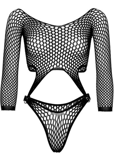 Эротическое боди Leg Avenue Top bodysuit with thong back Black | Зображення 2