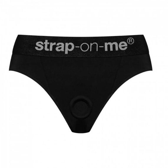 Трусики для страпона, XL, Strap-On-Me кольцевое крепление, с отрытыми ягодицами, черные Sex Aura | Зображення 3