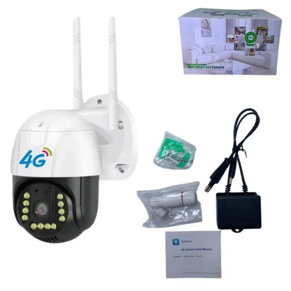 Камера внешнего видеонаблюдения 4G Sim V380 PRO Уличная видеокамера IP 66 с ночной съемкой | Зображення 4