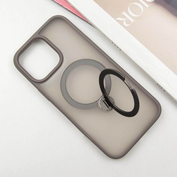 TPU+PC чохол Metal Buttons with MagSafe Colorful HQ Ring для Apple iPhone 15 Pro Max (6.7") | Зображення 2