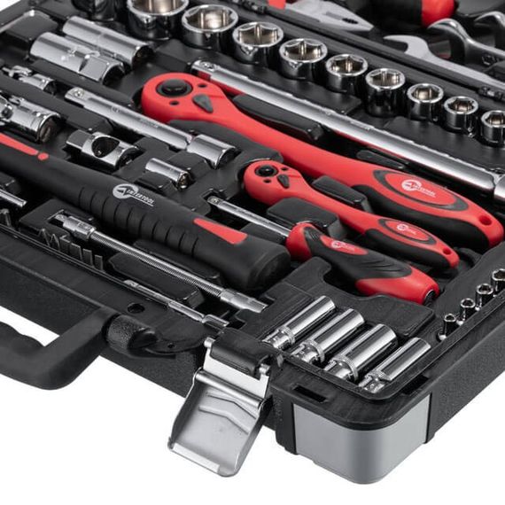 Професійний набір інструментів 1/2", 1/4", 78 од., Cr-V INTERTOOL ET-7078 | Зображення 3