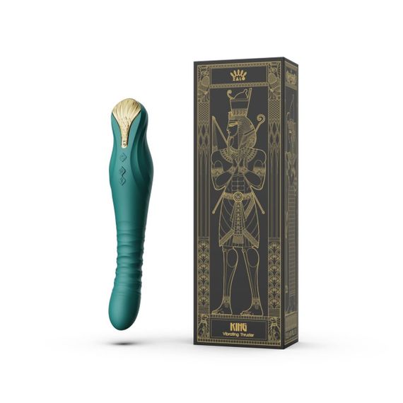 Смартвібратор-пульсатор Zalo — King Turquoise Green, кристал Swarovski Sex Aura | Зображення 7