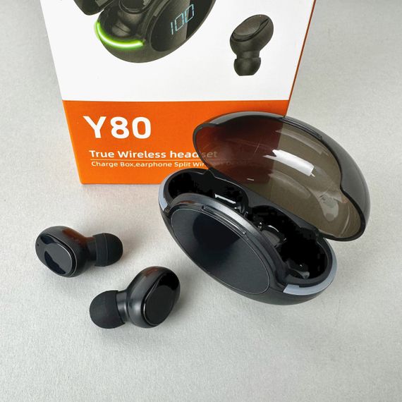 Бездротові навушники Y80 series, EarBuds, Smart Case (Чорні) | Зображення 5