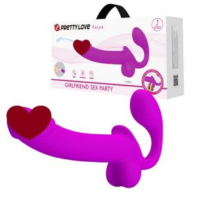 Безремневий страпон Pretty Love Kelpie з імітацією сім'явипорскування, 25 х 3.9 см Sex Aura