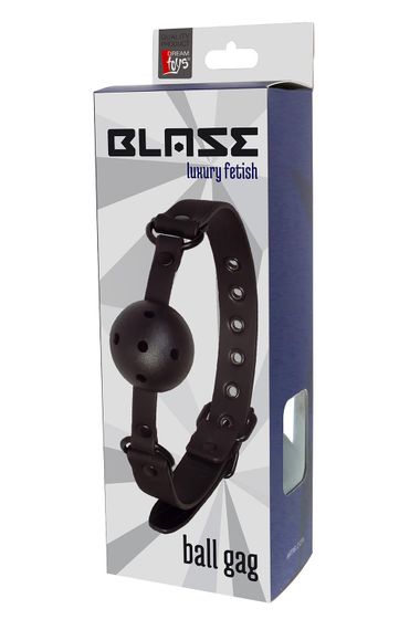 Кляп BLAZE BALL GAG WITH PAINTING EDGE BLACK, Черный, Регульований | Зображення 1