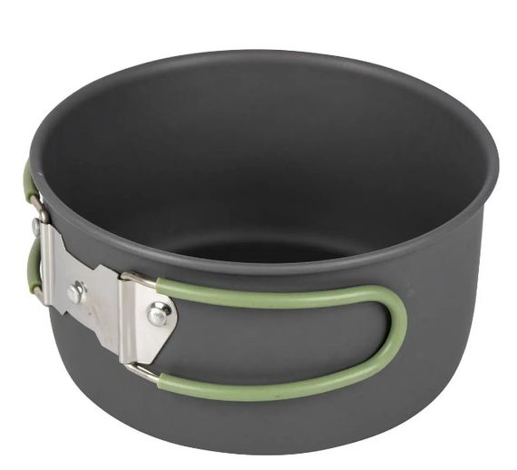 Набір посуду Bo-Camp Explorer 4 Pieces Hard Anodized Grey/Green (2200244) (DAS301407) | Зображення 3