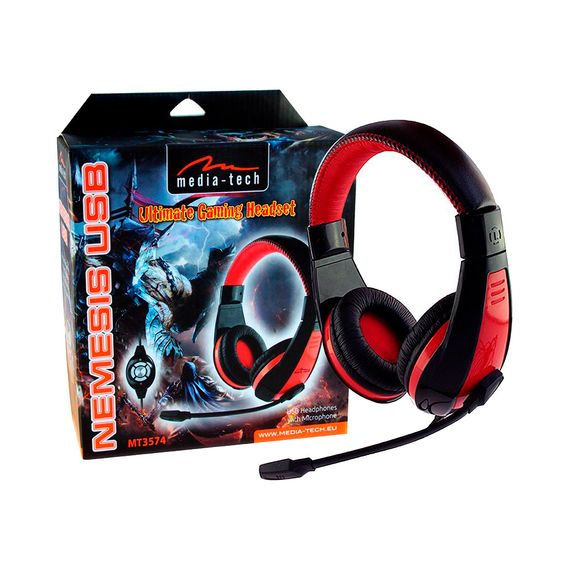Навушники Media-Tech Nemesis USB Black-Red (MT3574) | Зображення 4