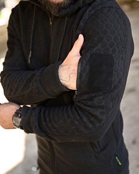 Тактична флісова кофта сота чорна ПП7963 | Зображення 5