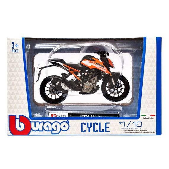 Детская модель Мотоцикла "KTM 250 Duke" Bburago 18-51030-4 масштаб 1:18