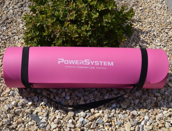 Коврик для йоги и фитнеса Павер систем PS-4017 NBR Fitness Yoga Mat Plus Pink (180х61х1) | Зображення 9