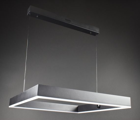 Люстра світлодіодна підвісна LED світильник для квартири на стелю лед 27896 Чорний 20-150х60х60 см.