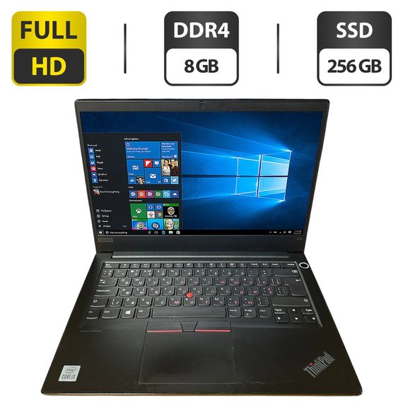 Ультрабук Б-класс Lenovo ThinkPad E14 Gen2 / 14" (1920x1080) IPS / Intel Core i3-10110U (2 (4) ядра по 2.1 - 4.1 GHz) / 8 GB DDR4 / 256 GB SSD / Intel UHD Graphics / WebCamб/у