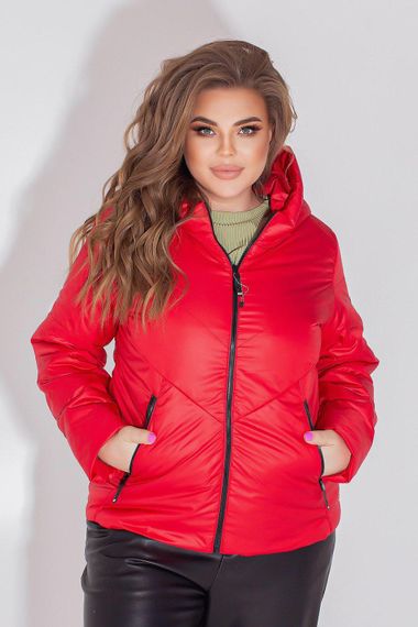 Жіноча демісезонна куртка, арт. 1008, червоний | Зображення 9