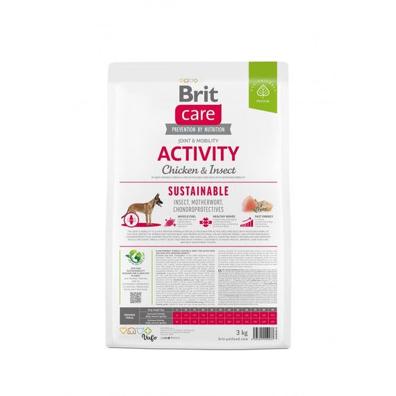 Корм сухий Brit Care Dog Sustainable Activity для дорослих собак з підвищеною активністю з куркою та комахами 3 кг | Зображення 4