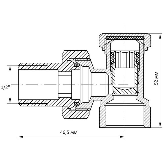 Вентиль кутовий 1/2x1/2 "антіпротічка" Koer KR.902-Gi (KR0174) | Зображення 1
