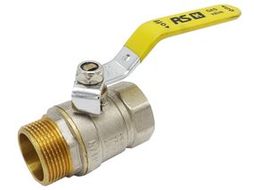 Кран кульовий 1 1/4" ЗВ жовта ручка СW 617 Original RSk Італія 4/16 *
