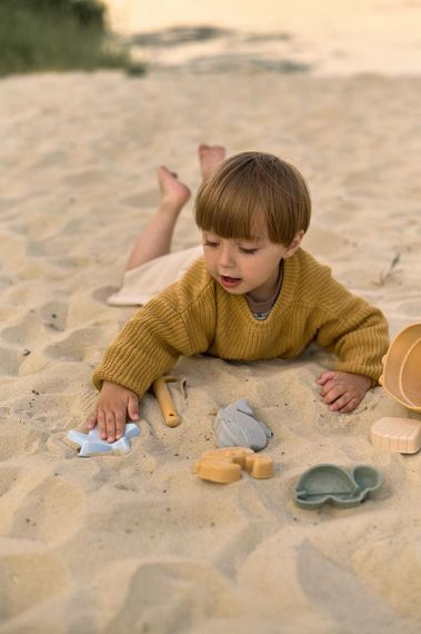 Набір іграшок для піску дитячий силіконовий Жовтий | Зображення 6