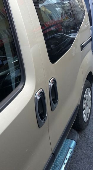 Окантовка дверної ручки (4 шт, нерж) Carmos - Турецька сталь для Peugeot Bipper 2008-2024 рр | Зображення 3
