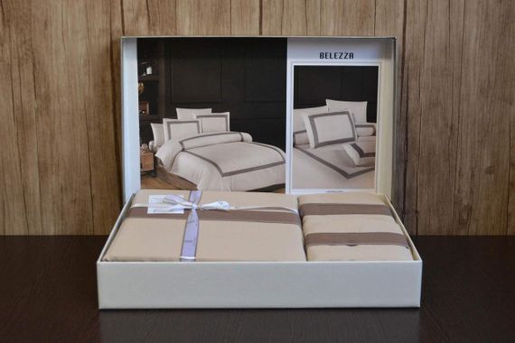 Комплект постільної білизни First Choice Deluxe Satin 200х220 Belezza Cappuccino | Зображення 4