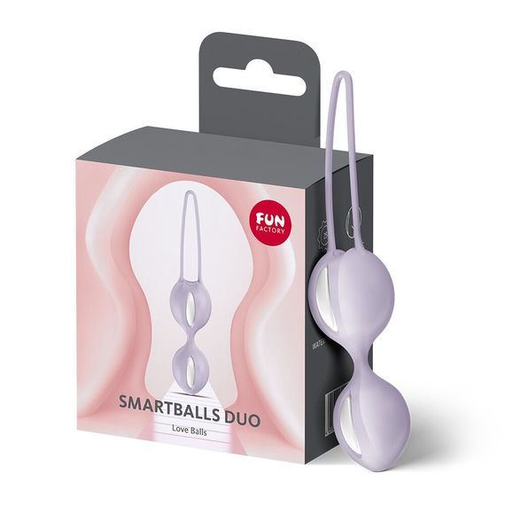 Вагинальные шарики Fun Factory SMARTBALLS DUO Purple, 2 шт, диаметр 3,2 и 3,6 см, Фиолетовый | Зображення 6