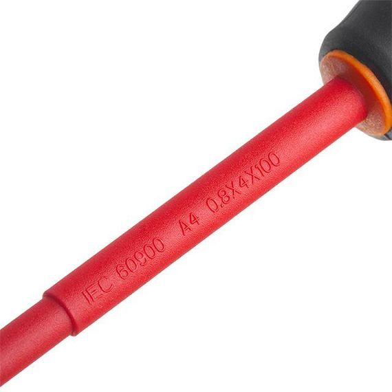 Викрутка шліцева ізольована, SL0,8×4,00 мм, 1000 В, 100 мм INTERTOOL VT-3205 | Зображення 2