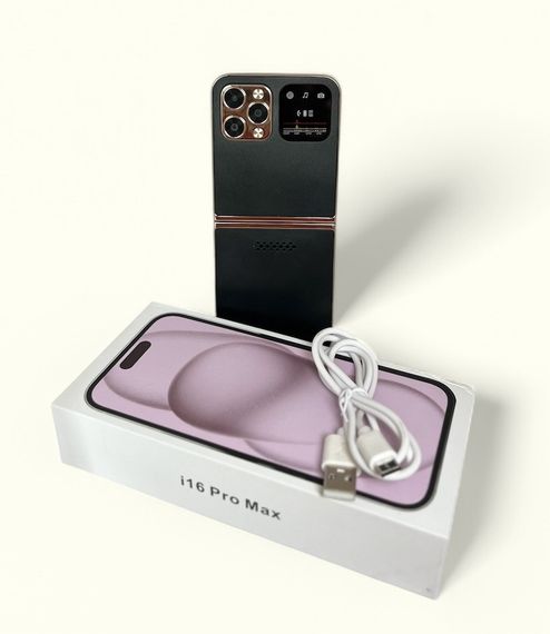 Кнопковий мобільний телефон розкладачка AIEK I16 Max на 4 сім карти Black | Зображення 4
