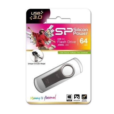 USB флеш накопичувач Silicon Power 64GB Jewel J80 Titanium USB 3.0 (SP064GBUF3J80V1T) | Зображення 4