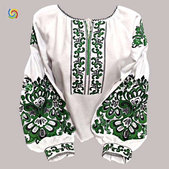 Рубашка Украинская вышиванка  327013 цвет белый размер 4XL