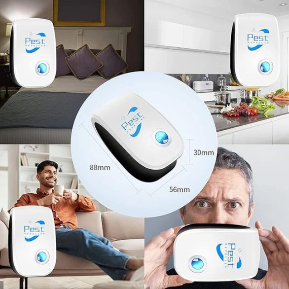 Ультразвуковий засіб від гризунів та комах Pest Reject 801А, 4 шт., білий | Зображення 5