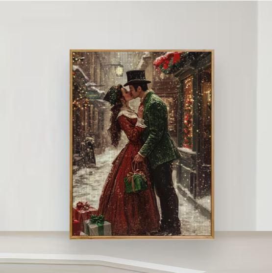 Набор для вышивки крестом JOZYSH «Розовый поцелуй» 30×40 см, 14 CT, канва Аида с нанесенным рисунком, полная зашивка | Зображення 2