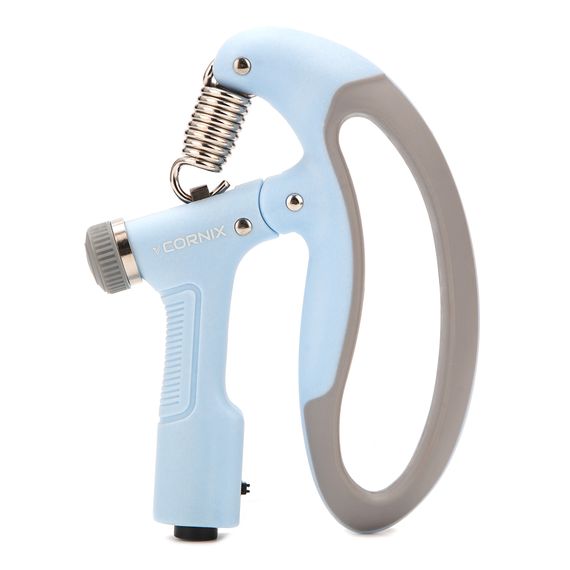 Еспандер кистьовий Cornix 10-100 кг з регульованим навантаженням та лічильником XR-0271 Sky Blue/Grey | Зображення 1