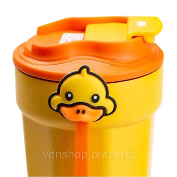 Термокружка 450 мл з кришкою на защіпці G. Duck Жовтий HP28489 | Зображення 5