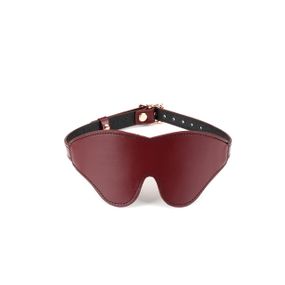 Шкіряна маска на очі Liebe Seele Wine Red Blindfold sexstyle